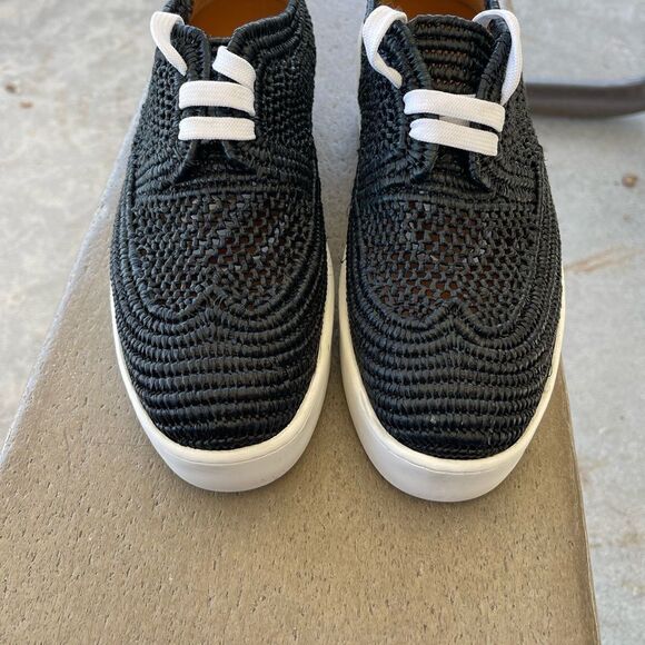 Clergerie Lisa7 Black Raffia Loafers - Picture 3 of 11